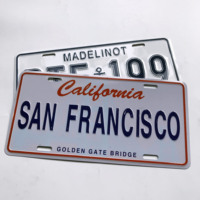 Plaque d'immatriculation personnalisée en aluminium gaufré, format US, vierge, pour décoration automobile
