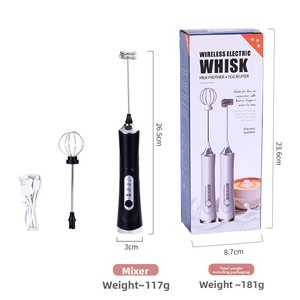 Batteur à œufs électrique sans fil moderne et écologique, mousseur à café, mousseur à lait en plastique transfrontalier pour la pâtisserie et la crème fouettée - Product Image 6