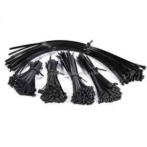 Starkes Nylon 66 Seilbinden Netzwerk Nylon Kunststoffkabel Reißverschluss Schnurband schwarz