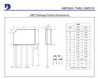 KBP302 200V 3A Glass Passivated Single-Phase Bridge Rectifier Surface Mount for Power Supply 100% Original Traceable Lot Code