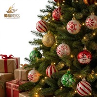 Boules de Noël en plastique incassable, décorées de flocons de neige imprimés, pour décorer le sapin de Noël et les fêtes.