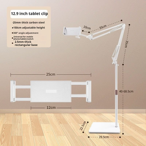 Venta caliente nueva placa base cuadrada 360 ° soporte universal retráctil de Pie ajustable para teléfonos y tabletas - Product Image 4