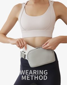 Unisex trendy running crossbody Zipper Closure <b>sports</b> <b>outdoor</b> mobile phone chest <b>bag</b> waterproof multi color causal Waist <b>Bags</b> - Product Image 6