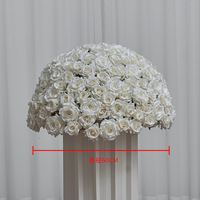 Nouvelle Boule de Fleurs Artificielles de Luxe en Soie Diamantée Grande Taille, de Haute Qualité et Durable, pour Décoration de Table de Mariage