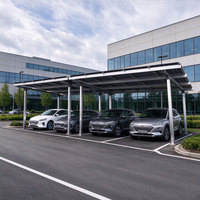 Système de carport solaire étanche pour entrepôt européen, structure de stationnement solaire commerciale à montage au sol