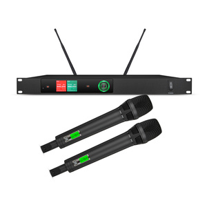 OEM professionnel 2 canaux Vocal Microfone portable enseignement dynamique Microphone sans fil réduction réglable du bruit - Product Image 1