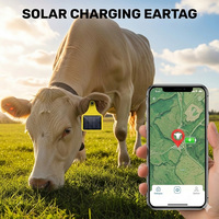 UniGuard - Etiqueta de Identificación para Ganado con GPS Solar a Prueba de Agua, Rastreador en Tiempo Real Antirrobo, Etiqueta para Oreja de Vaca con Aplicación Gratuita
