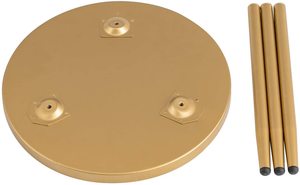 Mesa Auxiliar Decorativa <span class=keywords><strong>Mayco</strong></span> Accent Furniture, Diseño de Tronco de Árbol Naturalista, Elegante, Dorado y Plateado, Estilo Antiguo, para Sala de Estar - Product Image 3