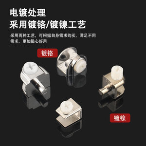 Clips en alliage de zinc pour support d'étagère de salle de bain, conception durable sans poignée - Product Image 1