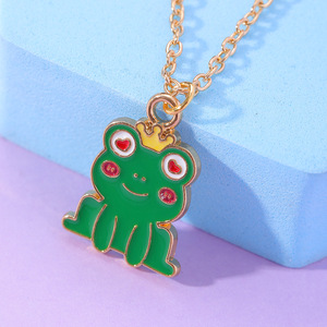 Collana da Donna con Ciondolo a Forma di Rana Placcato Oro in Lega, Gioielli alla Moda, Cartone Animato, Collezione 2026 - Grande Successo! - Product Image 1