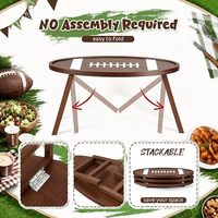 Nouveau plateau en bois à trois niveaux, support à desserts pour événements sportifs et festifs, présentoir à gâteaux en forme de ballon de rugby et support alimentaire