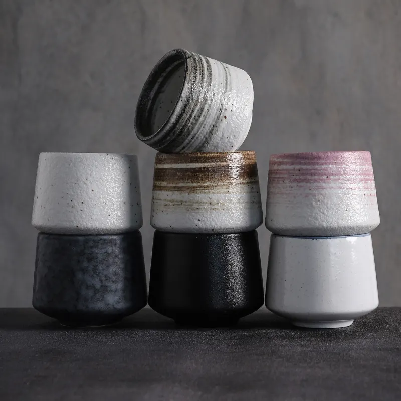 Cangkir Teh Keramik Cnina Kung Fu 200Ml, Penjualan Terbaik Gaya Jepang Dicat Tangan Cangkir Sake Keramik