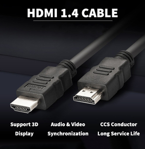 0.5m 1m 1.5m 1.8m 3m 5m câble HD câble Hdmi 1.4V <span class=keywords><strong>TV</strong></span> câble de connexion HD Hdmi prend en charge 1080P 3D noir PVC feuille d'aluminium argent - Product Image 5