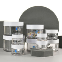 Contenants cosmétiques vides en PET de 5g, 10g, 15g, 20g, 30g, 50g, 100g, 120g, 150g, 200g, 250g, emballage cosmétique en plastique, pot à crème avec couvercle