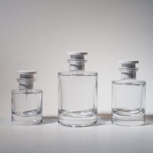 Transparent <b>Empty</b> Glass Perfume <b>Spray</b> <b>Bottle</b> with Cylindrical Cap Cosmetic Packaging Fine Mist 30ml/50ml/100ml - Product Image 5