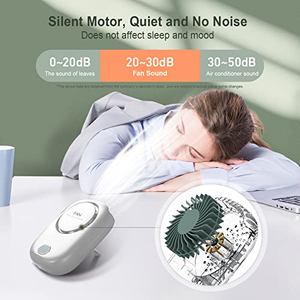 High Quality <b>Portable</b> Handheld Bladeless Neck <b>Fan</b> <b>Rechargeable</b> USB Plastic Battery Outdoor Hotel Use Touch Control Digital - Product Image 5