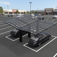 Abri de voiture en aluminium en forme de Y personnalisé, avec panneau de toiture en polycarbonate imperméable, abri extérieur pour villa et maison individuelle