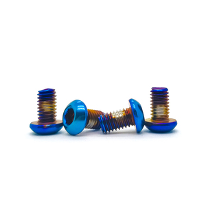 Tornillo de titanio con cabeza hexagonal M4M5M6M8 de acero inoxidable 304, tornillo de motocicleta eléctrica de cabeza semiredonda azul - Product Image 4