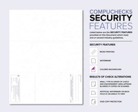 Chèques bancaires personnalisés vierges à imprimer, en papier offset, avec numéro de chèque et logo personnalisé pour l'écriture