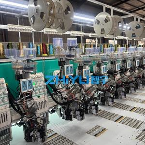 Machine à broder automatique ZHIYU de haute qualité à <span class=keywords><strong>33</strong></span> têtes et 9 aiguilles avec 3 dispositifs de perles et de paillettes doubles - Product Image 2