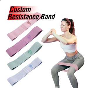 Bandes de résistance pour les hanches en <span class=keywords><strong>tissu</strong></span> polyester antidérapant et hautement élastique, haute qualité, 5-280lbs de résistance, colorées, vente en gros, bandes personnalisées - Product Image 1