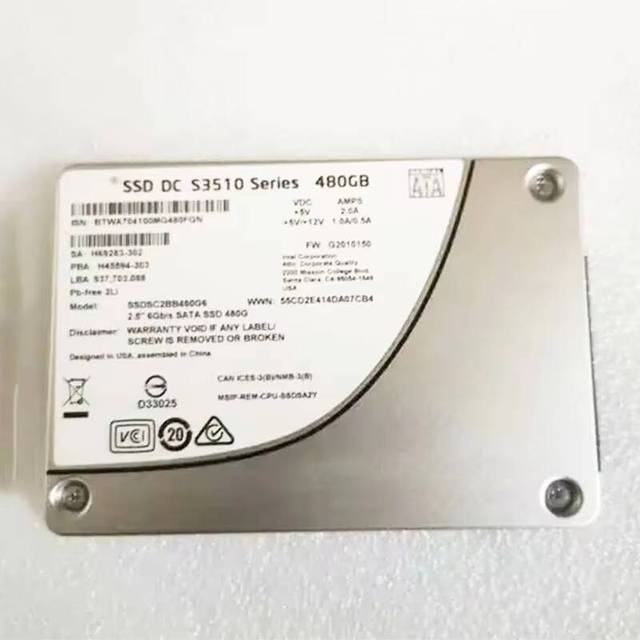 New Enterprise Internal SSD SATA 6Gbps 2W 2.5inch 480G S3510 MLC 500MB/s Read 7200 RPM Wireless