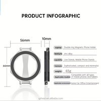 Support de téléphone magnétique en alliage de zinc, rotation à 360°, hauteur réglable, prise en charge flexible et forte, universel pour bureau, fourni par l'usine
