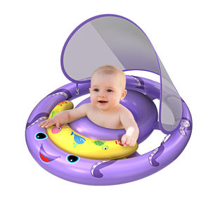 Piscine gonflable pour bébé avec auvent réglable et siège de sécurité, 6-36 mois - Product Image 1