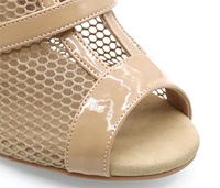 Evkoodance 231014N Livraison rapide Remise personnalisée Chaussures de danse en maille en cuir verni nu pour femmes Bottes à talons fins