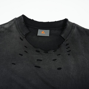 T-shirt Vintage Personalizzata con Taglio Spray, Stile Y2k, Abbigliamento <span class=keywords><strong>Uomo</strong></span>, Nuovo Stile, Fornitore all'Ingrosso, T-shirt Sbiadita dal Sole, T-shirt Vintage Effetto Vissuto - Product Image 2