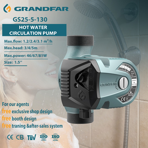 Bomba de Circulación de Agua Caliente Inteligente Grandfar de 5m con Cabezal, Calentamiento Automático, Rotor Húmedo Silencioso y Limpio GS25-5-130 de Frecuencia Variable - Product Image 1