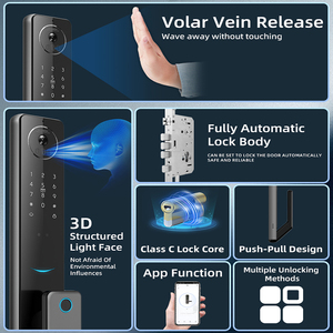 Locstar Smart <strong>Remote</strong> Control Tuya Wifi Cerradura Inteligente 3D Reconocimiento Facial Biometric Door <strong>Lock</strong> With Doorbell Camera - Product Image 3