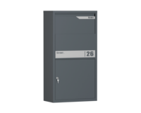 Boîte aux lettres en acier autoportante antivol moderne Boîte de dépôt de lettres pour colis de livraison extérieure américaine Barrière en métal sur pied