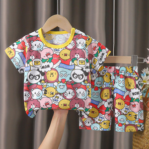 T-shirt décontracté pour enfants Youyuan Bao en <span class=keywords><strong>coton</strong></span> pur à motif <span class=keywords><strong>de</strong></span> dessin animé respirant à manches courtes pour garçons et filles - Product Image 2