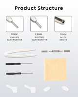 Wholesale Precision Optics Instruments Kit Set Rectangle Shape Magnetic Screwdriver With Zipper Wholesale Repair Kit SL002