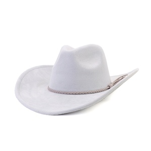 Chapeau de cowboy classique uni et tendance à large bord, unisexe, en polyester de qualité supérieure, avec pompon, pour toutes les occasions - Product Image 5