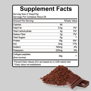 Poudre de collagène peptidique saveur chocolat pour la santé des cheveux, des articulations, de la peau et des ongles, OEM/ODM, la plus vendue - Product Image 5