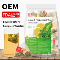 Thé en sachet Borun Citron Menthe Fleur – Soulage la fatigue, aux herbes naturelles, rafraîchissant et apaisant pour la digestion, infusion chaude/froide