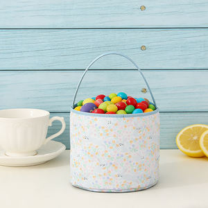 <span class=keywords><strong>Panier</strong></span> de Pâques en toile personnalisé imprimé en gros, motif floral de lapin, chasse aux œufs, sac fourre-tout avec poignée, paniers de Pâques - Product Image 4