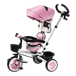 Trimily T3084 en 1 tricycle multifonctionnel rotatif et pliable pour enfants tricycle pour enfants <span class=keywords><strong>poussette</strong></span> tricycle pour enfants avec auvent et barre de poussée - Product Image 1
