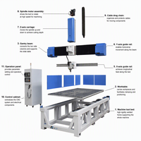 Fresadora CNC de 4 Ejes de Alta Precisión para Sistemas de Control, Alta Rigidez, Controlada por PLC, AC 380V/50HZ, 1 Año de Garantía, para Madera