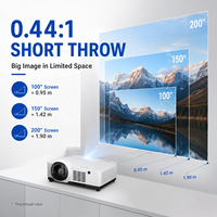 Projecteur laser immersif professionnel de 6 500 lumens, courte focale 0,44:1, WUXGA 3LCD, pour la projection en musée et en art
