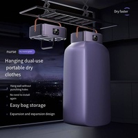 Mini-séchoir électrique portable pratique et rapide à suspendre pour usage domestique, séchoir sûr pour vêtements de bébé, sous-vêtements, chaussettes, en plastique