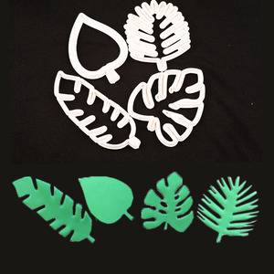 Monstera Leaf Fondant Cake Mold 5.4x7.5 6.5x7.6 10.2x3.9 6.8x6.0 Cookie Embossing Mold For Baking DIY Decorations - Product Image 1