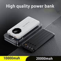 Batterie externe portable haute capacité 20000 mAh avec 4 câbles intégrés, charge rapide QC 3.0 22,5 W PD 20 W, Powerbank 20000 mAh