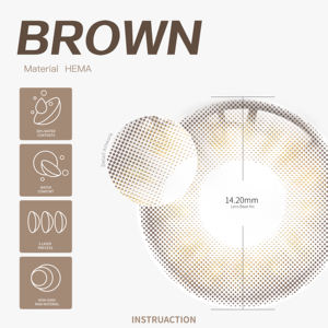 2025 gran oferta desechables estilo Bobby Eye <span class=keywords><strong>lentes</strong></span> <span class=keywords><strong>de</strong></span> <span class=keywords><strong>contacto</strong></span> marrones dureza suave Color avellana puro para damas - Product Image 3