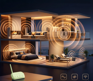 2.4G Papan Speaker Audio 1 TX ke N RX Kit Pemancar Penerima Speaker Nirkabel Sistem Speaker Nirkabel Multi-ruangan - Product Image 6