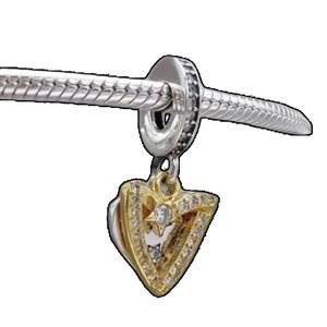 Pendentif Cœur en Argent 925 avec Zircon, Motif Poisson-Pie, Glace et Animal, Tendance Luxe Léger, Bijou DIY pour Femme, Idéal Cadeau - Product Image 2