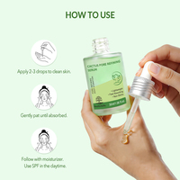 Sérum Visage Cactus OEM Hydratant Apaisant Réparateur Minimisant les Pores, Soin Naturel Contrôle du Sébum, Marque Privée OEM