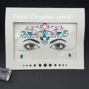 65 thiết kế bán buôn mặt đồ trang sức Rhinestone Mắt Stickers đối với âm nhạc Đảng dropshipping dịch vụ